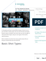 Basic Shot Types