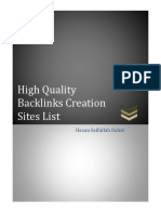 High Quality Backlinks Creation Sites List