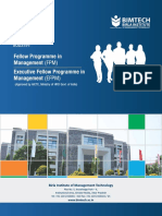 Fellow Programme in Management (FPM) Executive Fellow Programme in Management (EFPM)