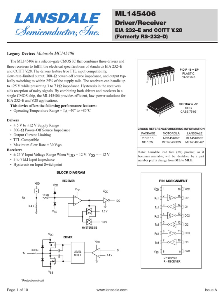 CMOS Driver/Receiver Specs | PDF | Cmos | Logic Gate