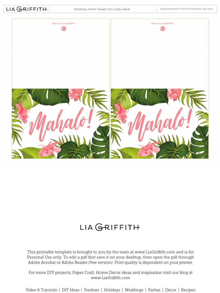 Template Lia Griffith | PDF