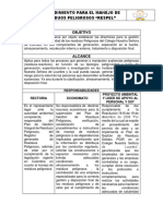 Procedimiento Integral de Recolecion y Manejo de Residuos Peligros - Respel