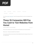 These 26 Companies Will Pay You Cash To Test Websites From Home