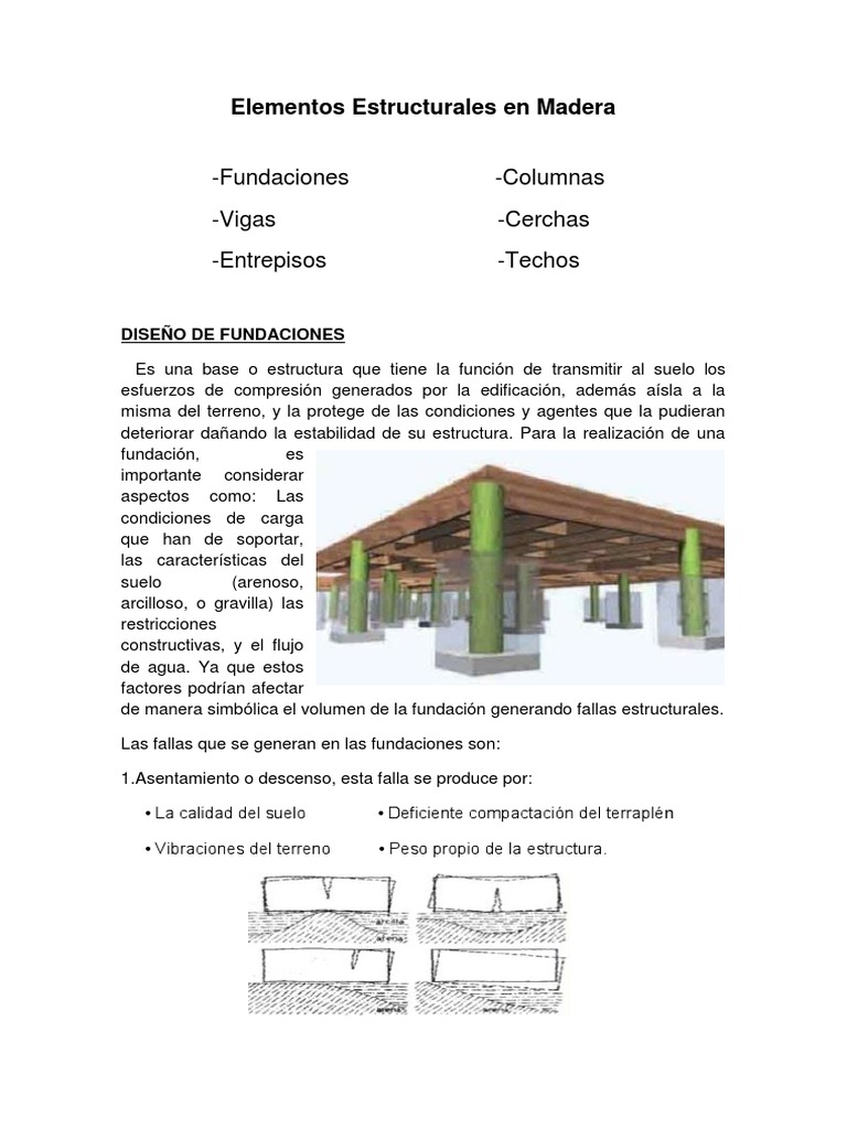 Elementos Estructurales de Madera | PDF | Columna | Madera