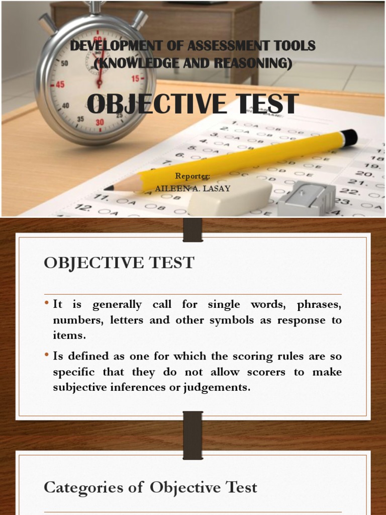 Developing Objective Assessment Tools | PDF | Multiple Choice | Question