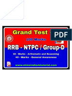 RRB Grand Test - 14 PDF