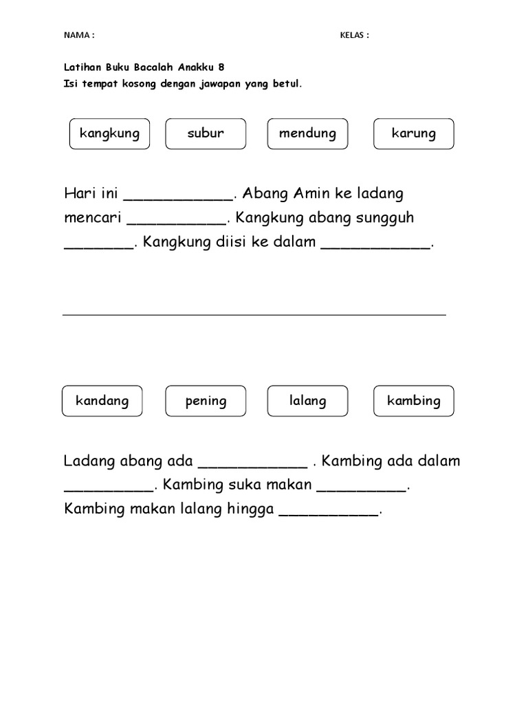 Latihan Buku Bacalah Anakku 8 Pdf