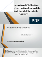 An International Civilization, Empire, Internationalism and The Crisis of The Mid-Twentieth Century