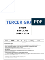 Planeacion Tercer Grado Septiembre