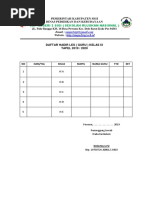 Daftar Hadir Les Kelas Ix 2019