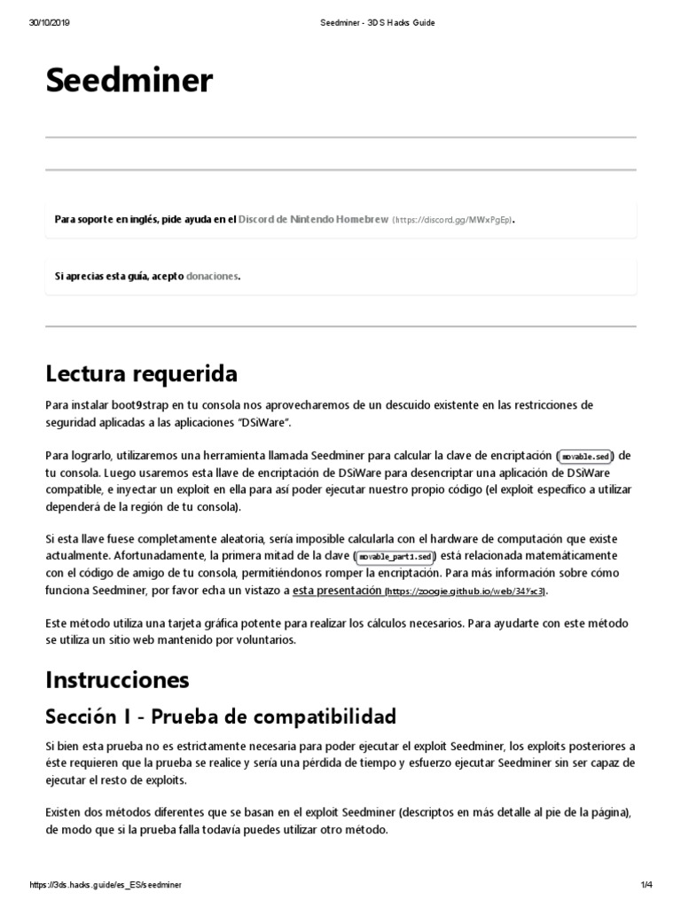 01 Seedminer 3ds Hacks Guide Pdf Nintendo Juegos De Consolas