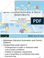 ISA-99 - Industrial Automation & Control Systems Security: Jim Gilsinn
