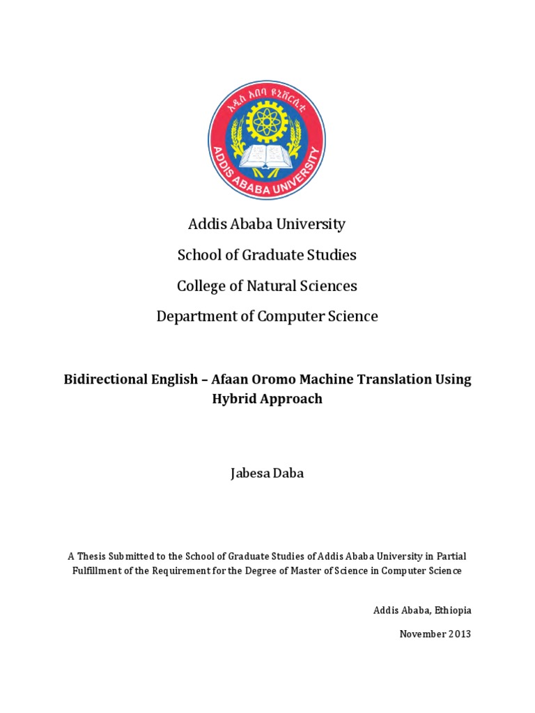 Bidirectional English Afaan Oromo Machine Translation Using Hybrid