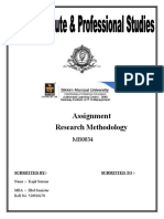 Assignment: Research Methodology