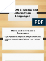 LESSON 6: Media and Information Languages