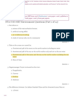 NTA UGC NET Environment Questions Part 1