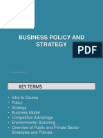 Lecture 1 - Business Policy and Strategy-Intro and Key Terms