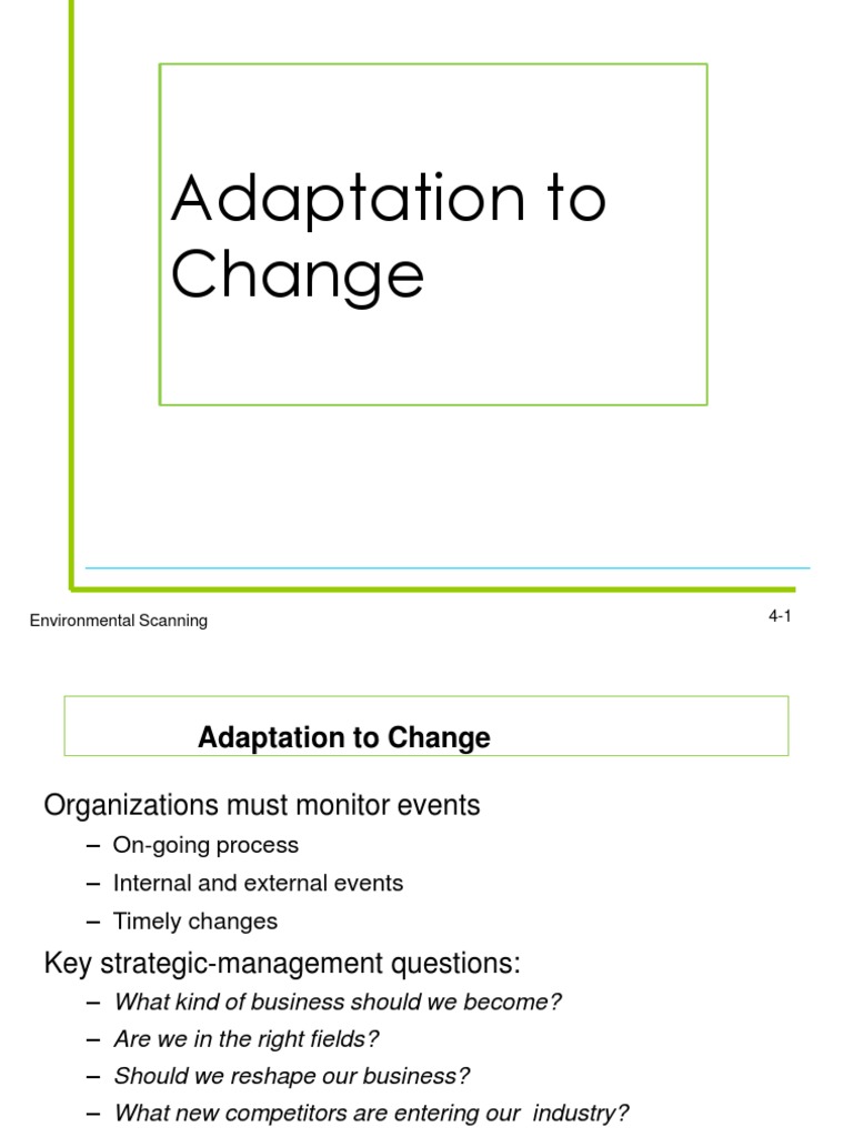 Environmental Scanning for Strategic Management | PDF | Strategic ...