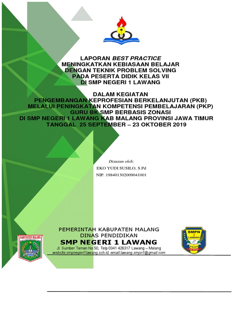 Contoh Laporan Best Practice Pkp Bk Smp Soal