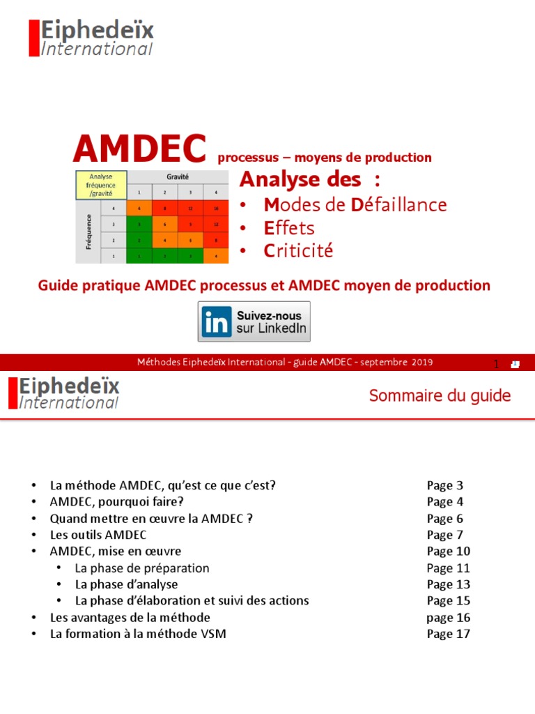 Guide Amdec PDF | Ingénierie des systèmes | Analyses