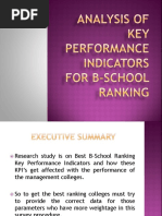 Analysis of KPI's For B-School Ranking