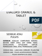 Evaluasi Granul Tablet