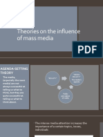 Theories On The Influence of Mass Media