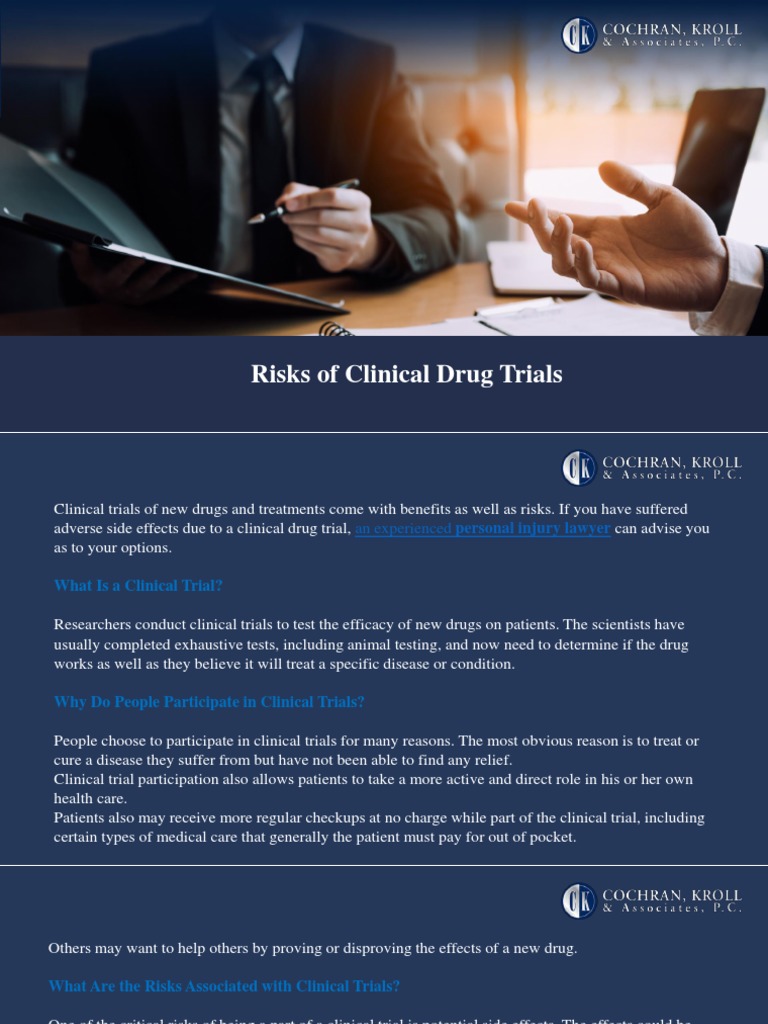 Risks of Clinical Drug Trials | PDF | Institutional Review Board ...