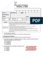 Evaluación de Matemática 3° Básico