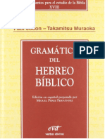 JOÜON-MURAOKA (2005). Gramática Del Hebreo Bíblico. Instrumento Para El Estudio de La Bib[4151]