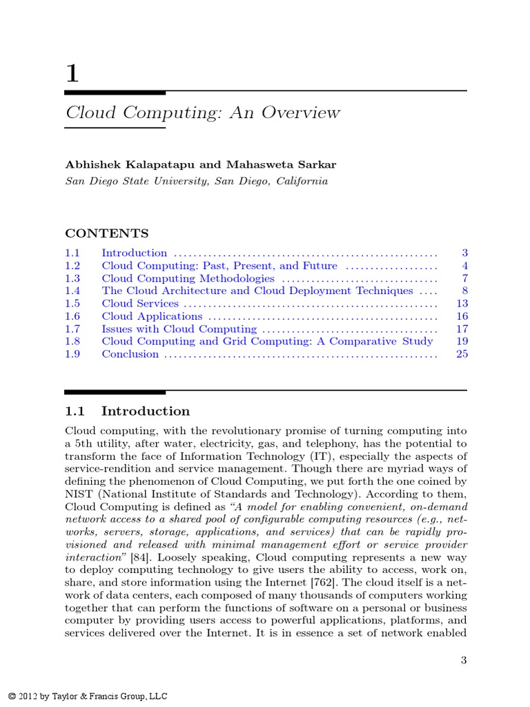 Cloud Computing An Overview PDF | PDF | Software As A Service | Cloud ...