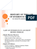 History of The Law of Evidence in India PDF
