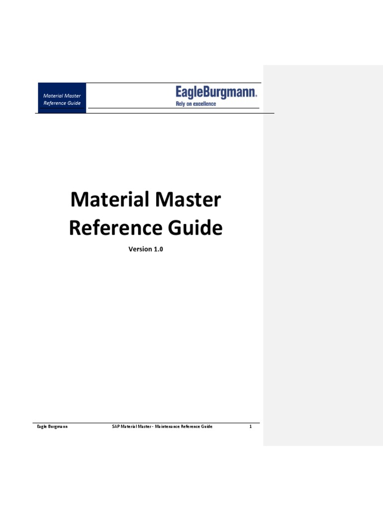 SAP Material Master Guide Overview | PDF | Cost Accounting | Supply ...