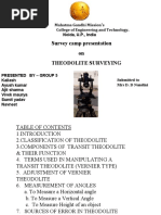 Survey Camp Presentation On Theodolite Surveying