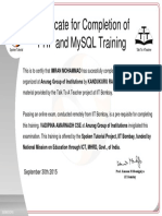PHP and MYSQL Certificate