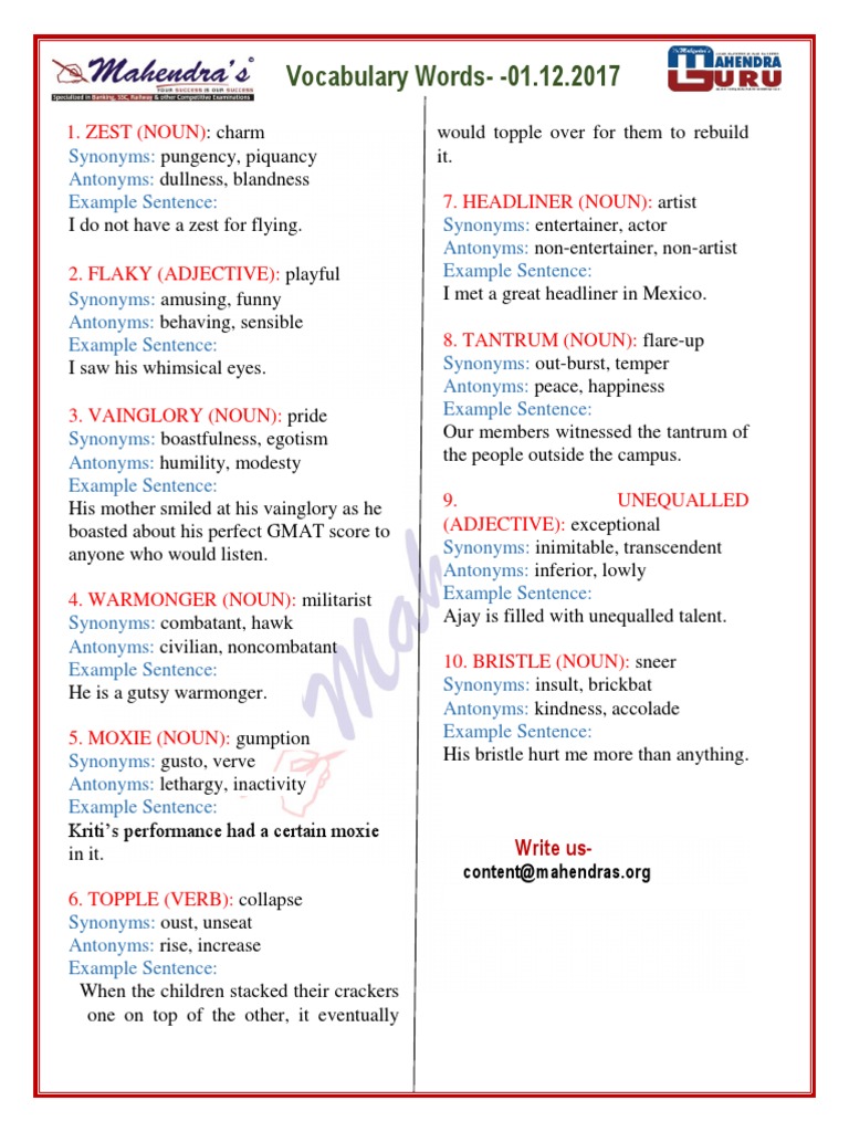 Hindu Vocabulary PDF | PDF | Adjective | Verb