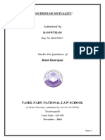 "Doctrine of Mutuality": Tamil Nadu National Law School