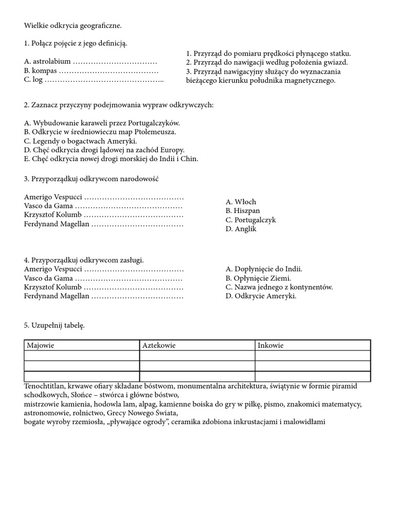 Narodziny Nowożytnego świata Klasa 6 Pdf