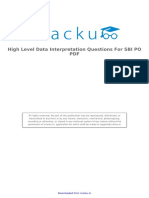 High Level Data Interpretation Questions For SBI PO PDF: Downloaded From Cracku - in