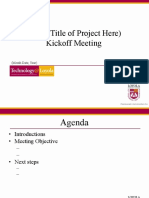 Project Kickoff Meeting Agenda