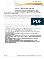 Safety Note: Hand-Held Power Tool Safety