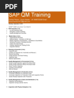 SAP Training Topics