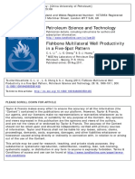 Fishbone Multilateral Well Productivity in a Five Spot Pattern