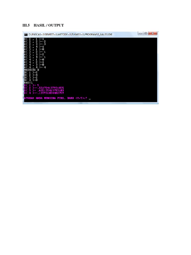 Hasil Run Program | PDF