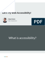 Let's Try Web Accessibility