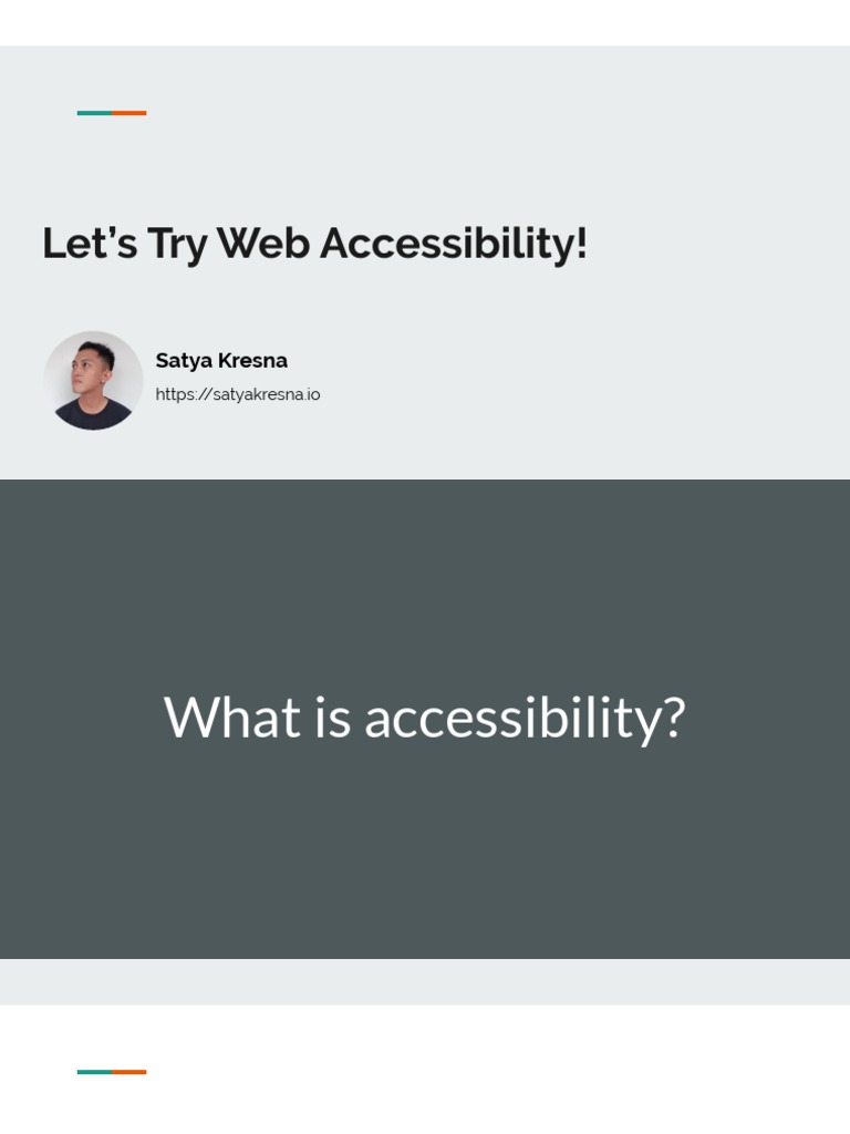 Web Accessibility Guide & Benefits | PDF | Accessibility | Search ...