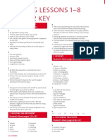 Writing Lessons 1-8 Answer Key