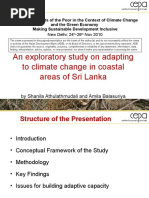 Coping Mechanism of The Coastal Poor in Sri Lanka Towards Adapting To Climate Change - Presentation