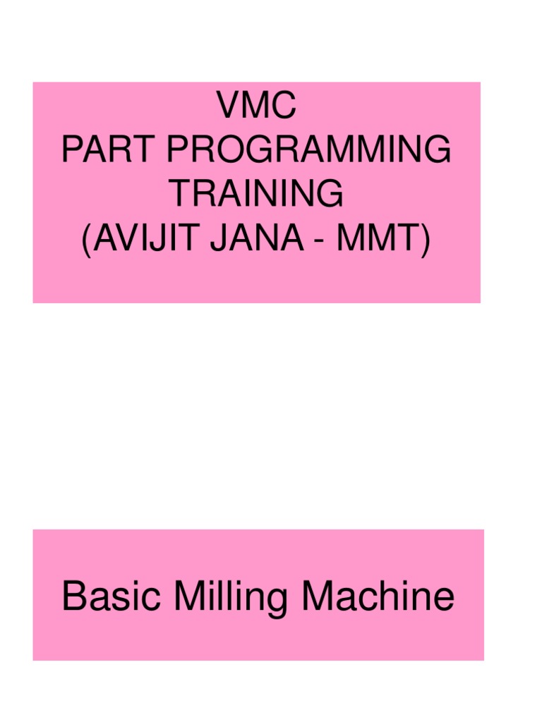 VMC Programing Manual | PDF | Numerical Control | Cartesian Coordinate ...