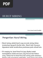 Panduan Penggunaan Huruf Miring | PDF